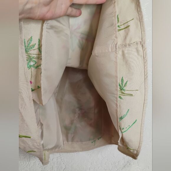 Saint Tropez West Midi to Tea Length Tropical Embroidered Skirt 8 - Picture 9 of 16